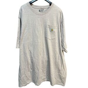 Carhartt K87 Men's Tall Workwear Pocket T-Shirt Gray Original Loose Fit Size 3XL